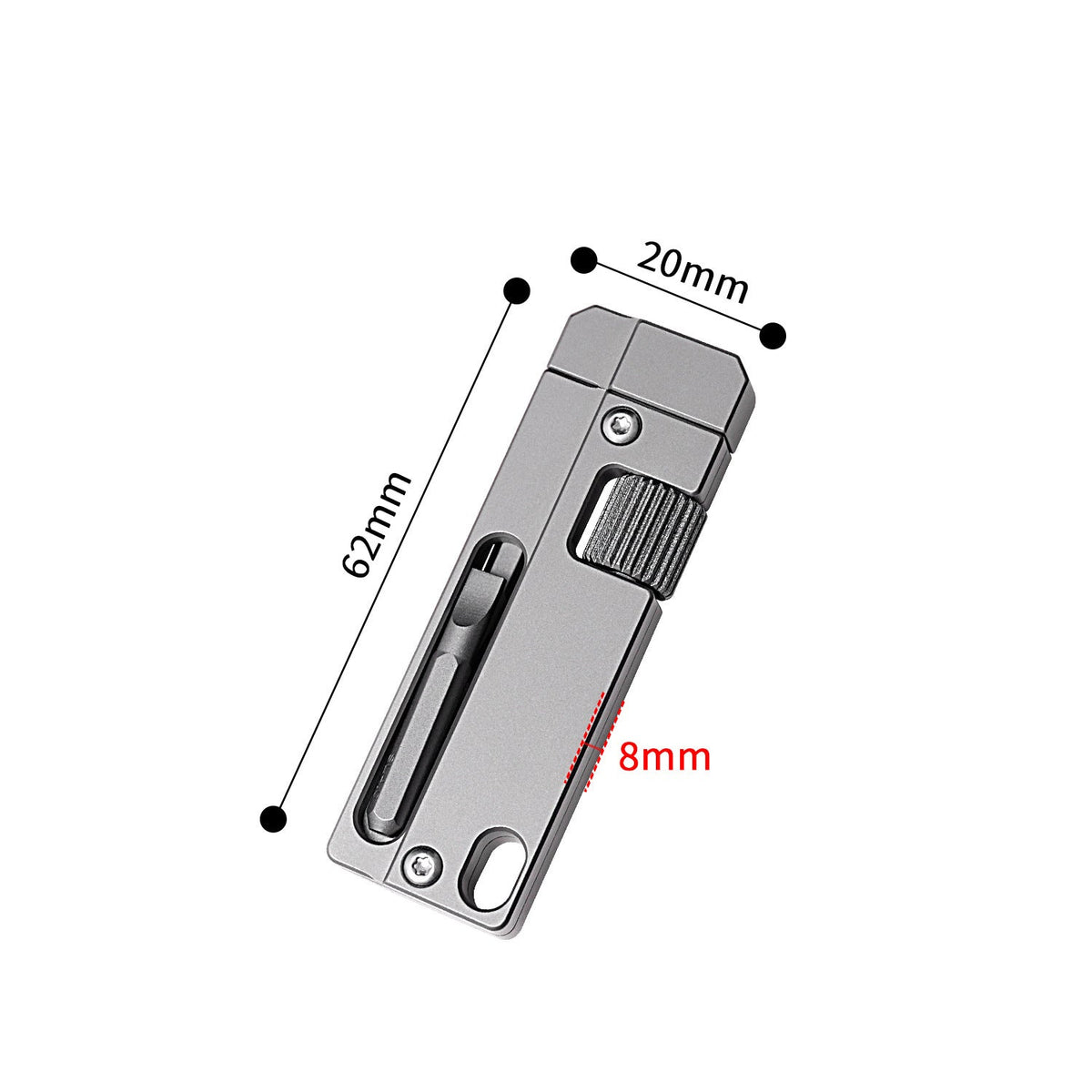 Titanium Alloy Screwdriver And Wrench Small EDC Multifunctional Tool Outdoor Portable Pocket Tool Gray New