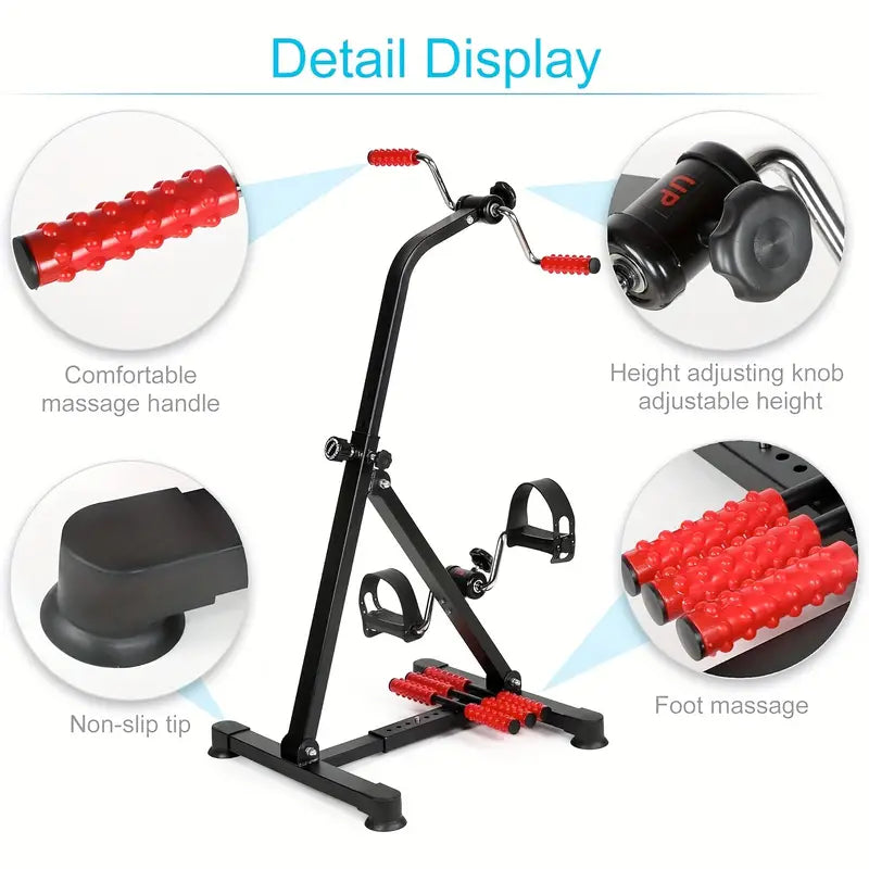 Sturdy Metal Pedal Exercise Bike - Low-Impact Rehabilitation Equipment