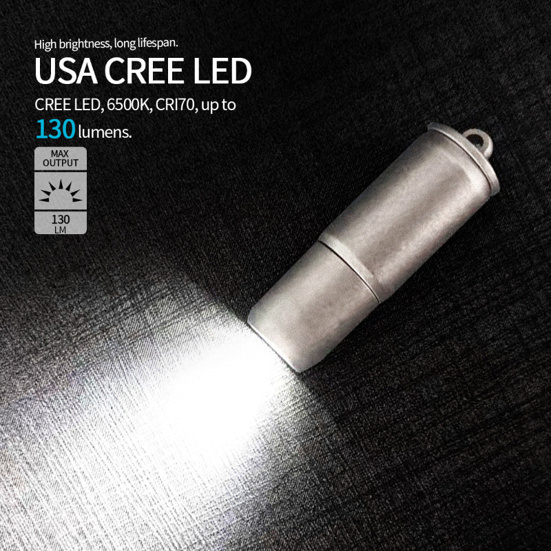 Rechargeable Keychain Flashlights 130 Lumens EDC Pocket Flashlights