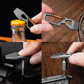 Titanium Multi-Tool Carabiner for Men - EDC Gear & Outdoor Survival Tool - Heavy-Duty Keychain Tool for Hiking, Camping, and Everyday Carry