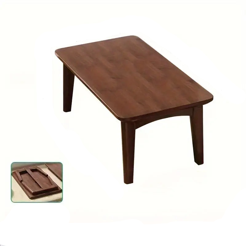 Foldable Bamboo End Table - 60 x 40 x 26 cm