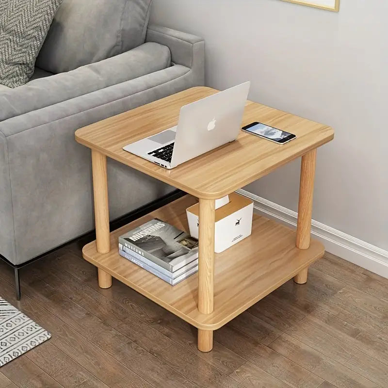 Nature-Inspired Wooden End Table