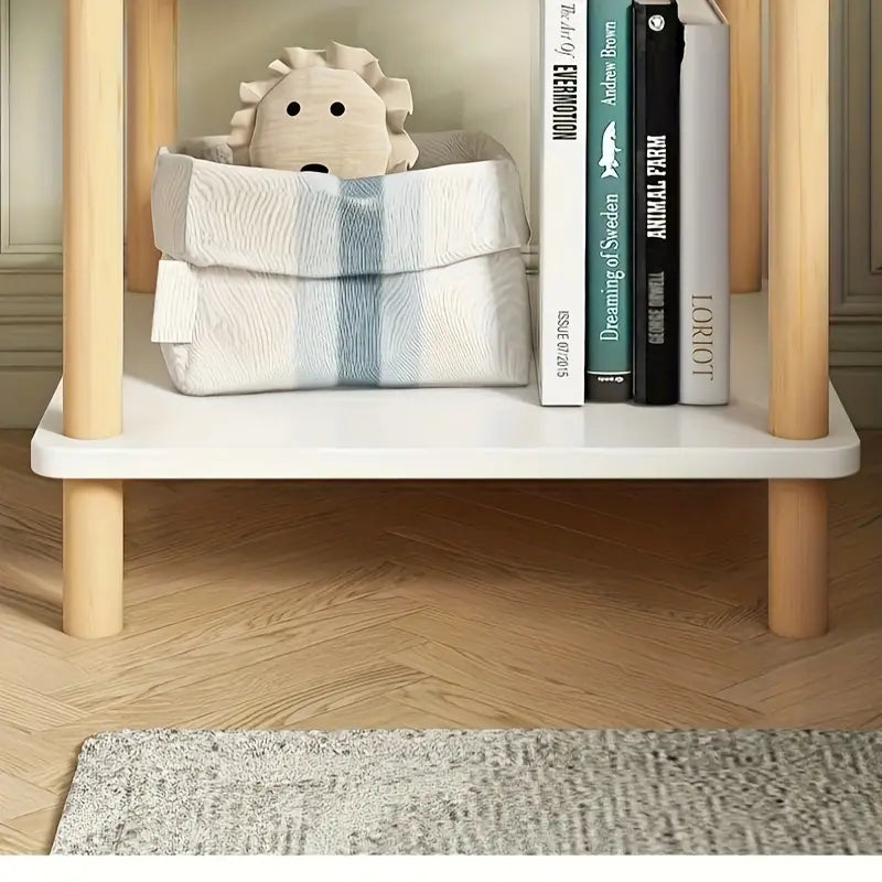 Sleek Wood-Based Panel and Hardwood Design Side Table