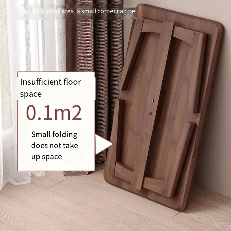 Foldable Bamboo End Table - 60 x 40 x 26 cm