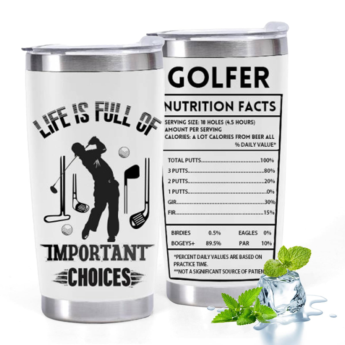 Cessfle Golf Tumblers for Men Golf Mugs for Men Funny Golf Gifts Golf Lovers Gifts for Men Golf Gifts Men Mens Golf Accessories Golf Christmas Gifts Dad Gifts from Daughter 20oz