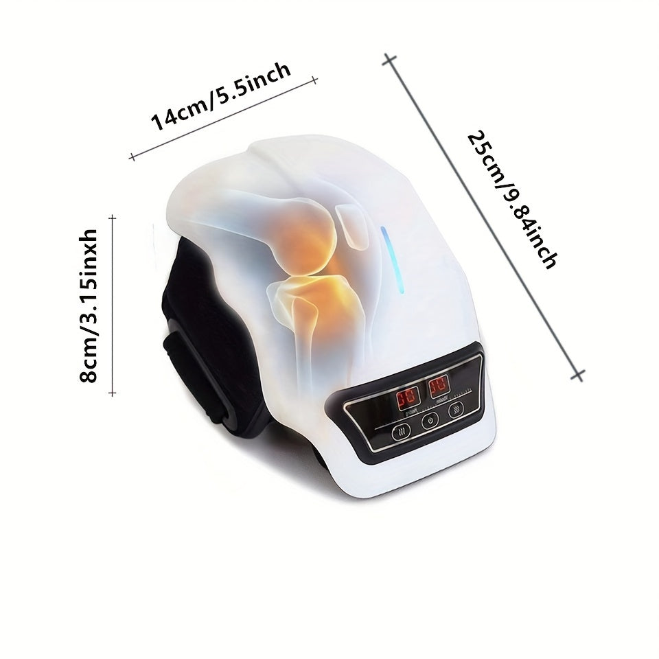 Rechargeable Knee Vibration Device With Adjustable Temperature - White