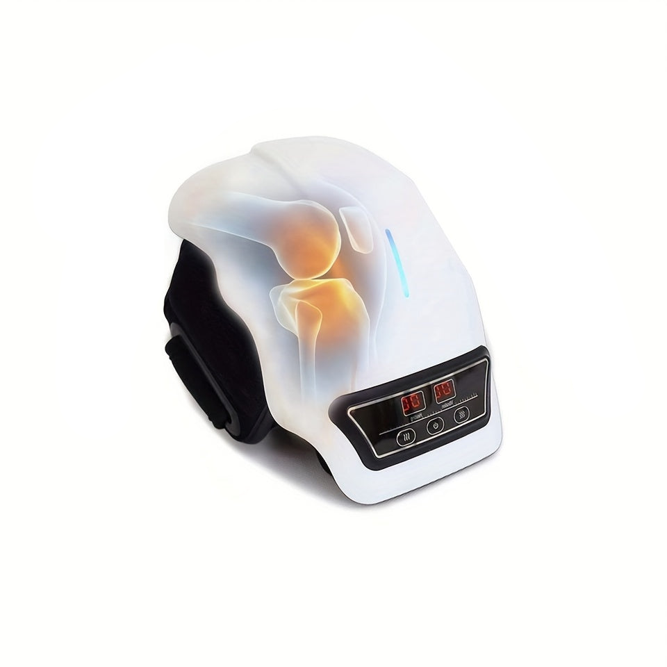 Rechargeable Knee Vibration Device With Adjustable Temperature - White