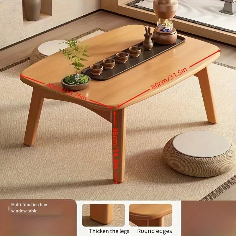 Low-Rise Design Bamboo Folding Table