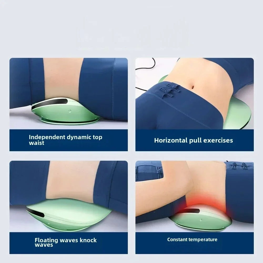 Electric Swing Lumbar Traction Massager Green
