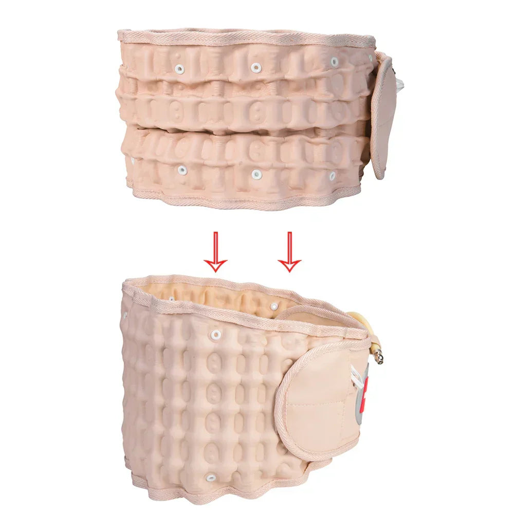 Decompression Belt Back Brace Lumbar Support And Pain Relief Beige