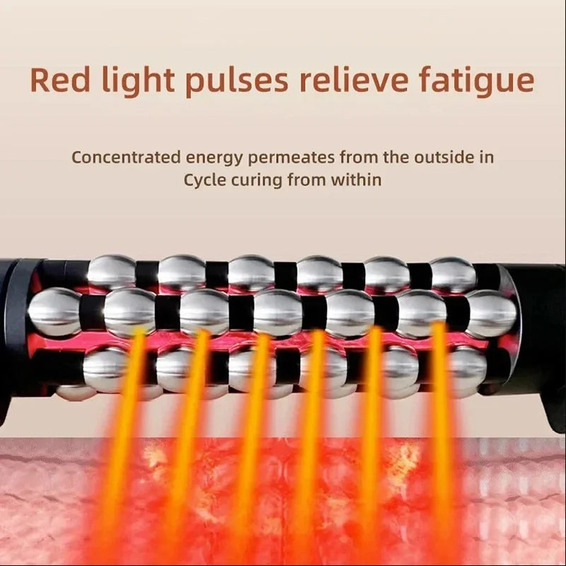 Relaxed 360° Red Light Heated Massage Roller Grey
