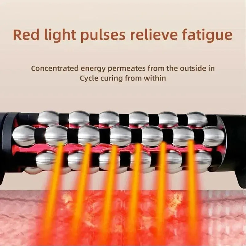 Relaxed 360° Red Light Heated Massage Roller Grey
