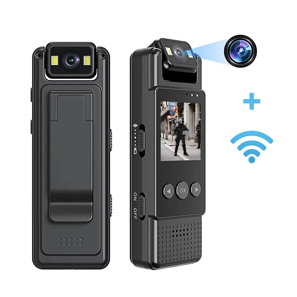 Mini 1080P Body Camera Digital with 64GB Black