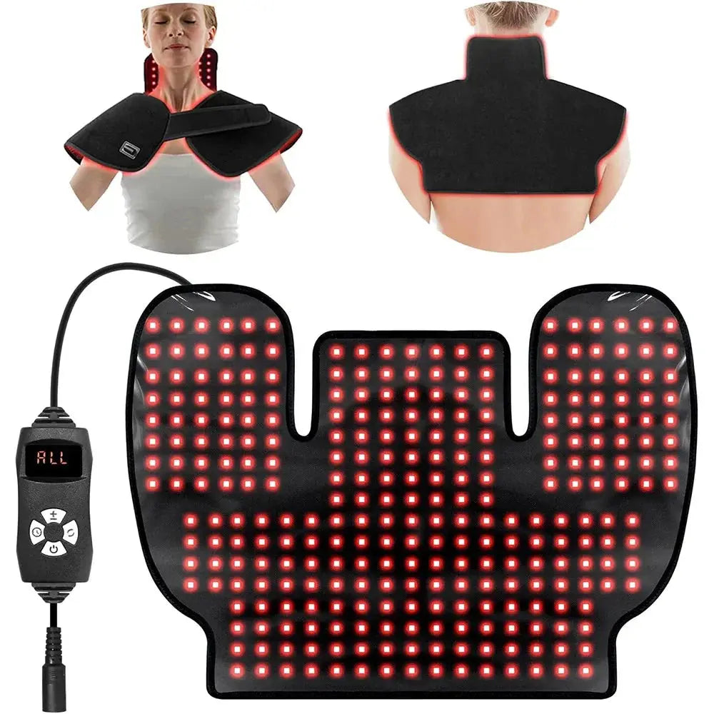 Red Infrared Light Therapy Shoulder Wrap Black CAN