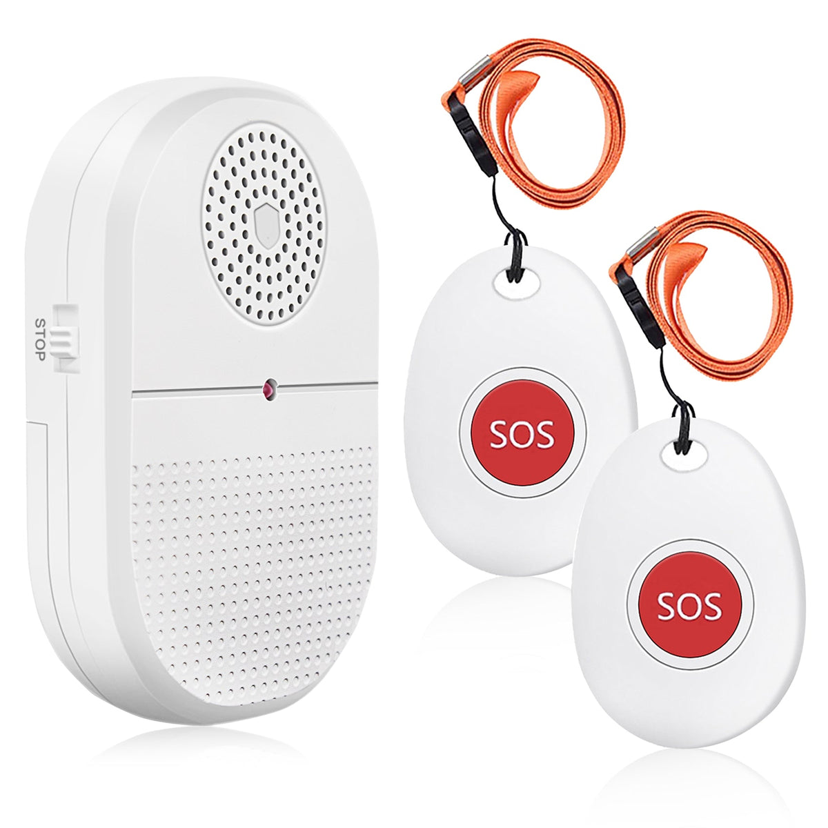 Wireless Caregiver Pager x 2 Call button Pendants