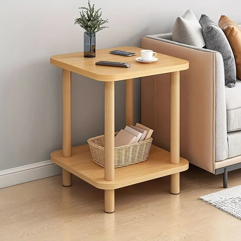 Nature-Inspired Wooden End Table