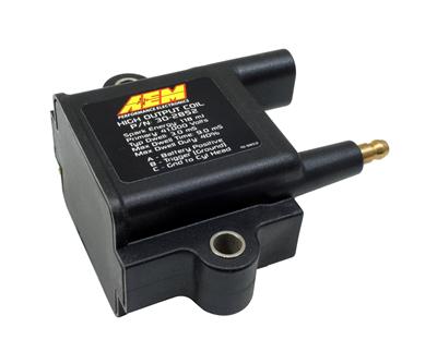 AEM Electronics Ignition Coil, High Output Inductive Dumb, HEI, Square, Black, 0.500 ohms Primary - 302852
