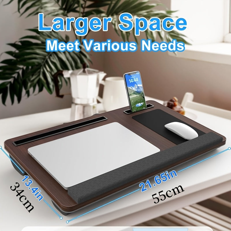 Wooden Laptop Desk with Mouse Pad