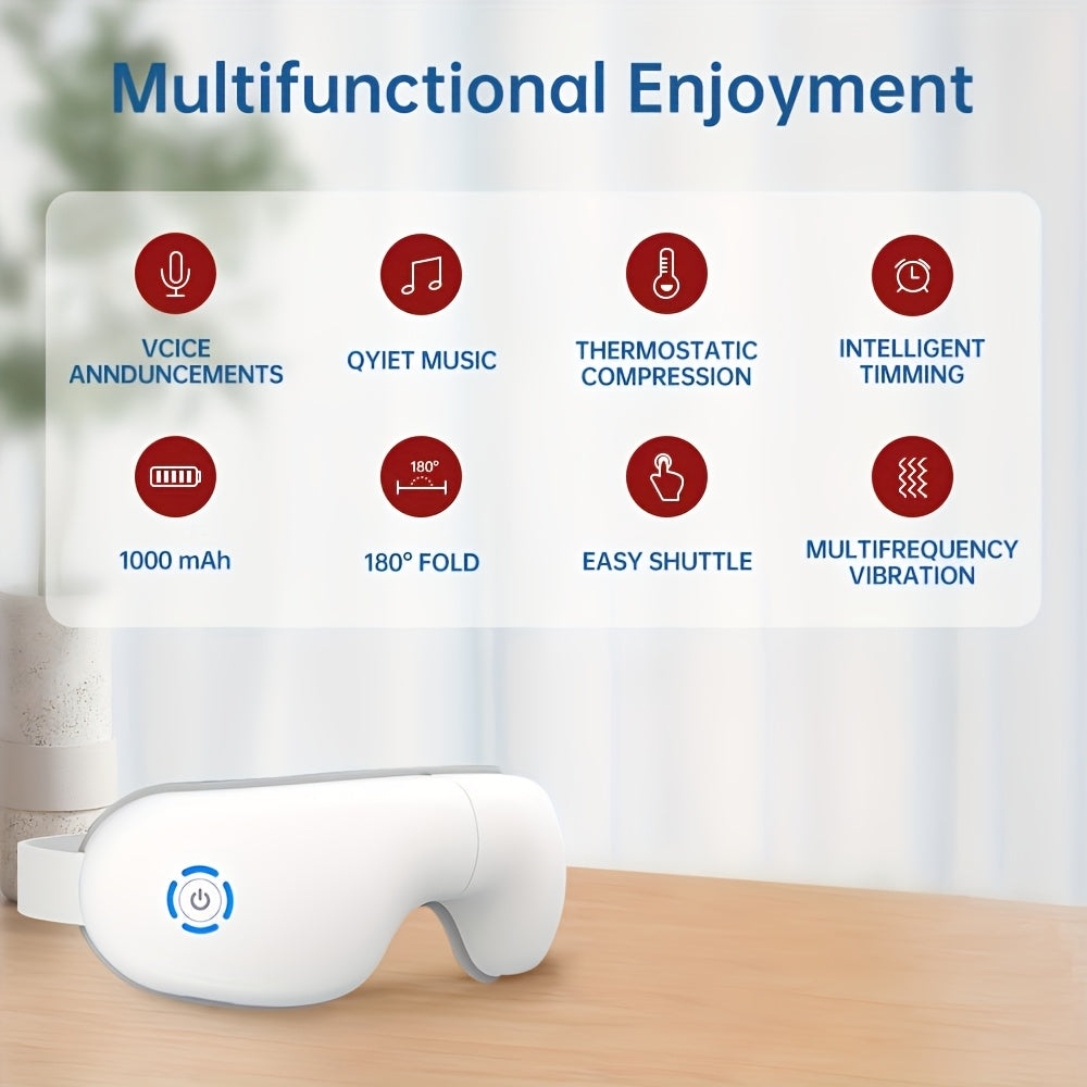 4D Portable Eye Vibration Device with Heat & Music